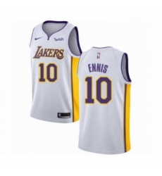 Mens Los Angeles Lakers 10 Tyler Ennis Authentic White Basketball Jersey Association Edition Mens Los Angeles Lakers 10 Tyler Ennis Authentic White Basketball Jersey Association Edition
