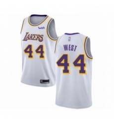 Mens Los Angeles Lakers 44 Jerry West Authentic White Basketball Jersey Association Edition Mens Los Angeles Lakers 44 Jerry West Authentic White Basketball Jersey Association Edition