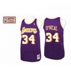 Mens Mitchell and Ness Los Angeles Lakers 34 Shaquille ONeal Swingman Purple Throwback NBA Jersey Mens Mitchell and Ness Los Angeles Lakers 34 Shaquille ONeal Swingman Purple Throwback NBA Jersey