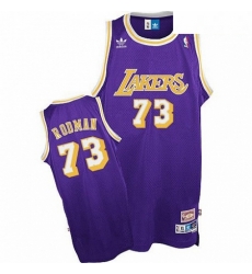 Mens Mitchell and Ness Los Angeles Lakers 73 Dennis Rodman Swingman Purple Throwback NBA Jersey Mens Mitchell and Ness Los Angeles Lakers 73 Dennis Rodman Swingman Purple Throwback NBA Jersey