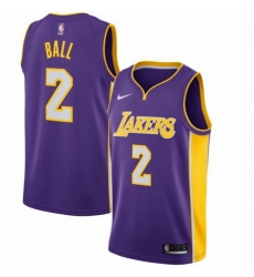 Mens Nike Los Angeles Lakers 2 Lonzo Ball Swingman Purple NBA Jersey Statement Edition Mens Nike Los Angeles Lakers 2 Lonzo Ball Swingman Purple NBA Jersey Statement Edition