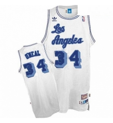 Mens Nike Los Angeles Lakers 34 Shaquille ONeal Swingman White Throwback NBA Jersey Mens Nike Los Angeles Lakers 34 Shaquille ONeal Swingman White Throwback NBA Jersey