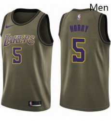 Mens Nike Los Angeles Lakers 5 Robert Horry Swingman Green Salute to Service NBA Jersey Mens Nike Los Angeles Lakers 5 Robert Horry Swingman Green Salute to Service NBA Jersey