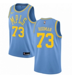 Mens Nike Los Angeles Lakers 73 Dennis Rodman Authentic Blue Hardwood Classics NBA Jersey Mens Nike Los Angeles Lakers 73 Dennis Rodman Authentic Blue Hardwood Classics NBA Jersey