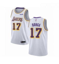 Womens Los Angeles Lakers 17 Isaac Bonga Authentic White Basketball Jersey Association Edition Womens Los Angeles Lakers 17 Isaac Bonga Authentic White Basketball Jersey Association Edition