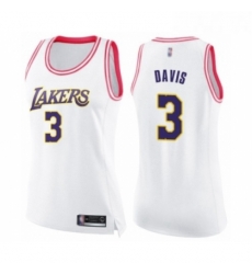 Womens Los Angeles Lakers 3 Anthony Davis Swingman White Pink Fashion Basketball Jersey Womens Los Angeles Lakers 3 Anthony Davis Swingman White Pink Fashion Basketball Jersey