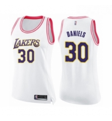 Womens Los Angeles Lakers 30 Troy Daniels Swingman White Pink Fashion Basketball Jersey Womens Los Angeles Lakers 30 Troy Daniels Swingman White Pink Fashion Basketball Jersey