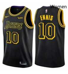Womens Nike Los Angeles Lakers 10 Tyler Ennis Swingman Black NBA Jersey City Edition Womens Nike Los Angeles Lakers 10 Tyler Ennis Swingman Black NBA Jersey City Edition