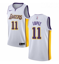Womens Nike Los Angeles Lakers 11 Brook Lopez Authentic White NBA Jersey Association Edition Womens Nike Los Angeles Lakers 11 Brook Lopez Authentic White NBA Jersey Association Edition