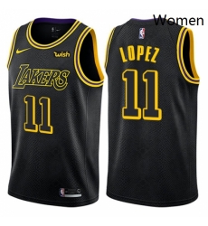 Womens Nike Los Angeles Lakers 11 Brook Lopez Swingman Black NBA Jersey City Edition Womens Nike Los Angeles Lakers 11 Brook Lopez Swingman Black NBA Jersey City Edition
