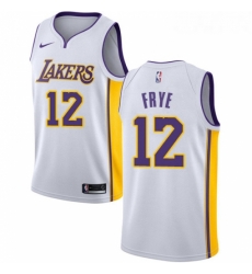 Womens Nike Los Angeles Lakers 12 Channing Frye Swingman White NBA Jersey Association Edition Womens Nike Los Angeles Lakers 12 Channing Frye Swingman White NBA Jersey Association Edition