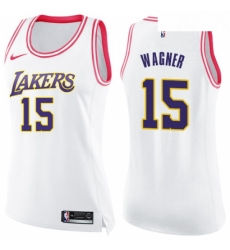 Womens Nike Los Angeles Lakers 15 Moritz Wagner Swingman White Pink Fashion NBA Jersey Womens Nike Los Angeles Lakers 15 Moritz Wagner Swingman White Pink Fashion NBA Jersey