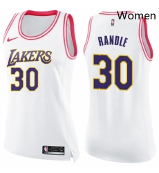 Womens Nike Los Angeles Lakers 30 Julius Randle Swingman WhitePink Fashion NBA Jersey Womens Nike Los Angeles Lakers 30 Julius Randle Swingman WhitePink Fashion NBA Jersey