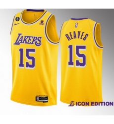 Toddler Los Angeles Lakers 15 Austin Reaves Yellow Edition With NO 6 Patch Stitched Basketball Jersey 001 Toddler Los Angeles Lakers 15 Austin Reaves Yellow Edition With NO 6 Patch Stitched Basketball Jersey 001