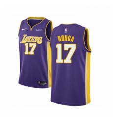 Youth Los Angeles Lakers 17 Isaac Bonga Swingman Purple Basketball Jersey Statement Edition Youth Los Angeles Lakers 17 Isaac Bonga Swingman Purple Basketball Jersey Statement Edition