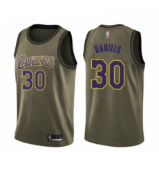 Youth Los Angeles Lakers 30 Troy Daniels Swingman Green Salute to Service Basketball Jersey Youth Los Angeles Lakers 30 Troy Daniels Swingman Green Salute to Service Basketball Jersey