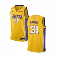Youth Los Angeles Lakers 31 Kurt Rambis Swingman Gold Home Basketball Jersey Icon Edition