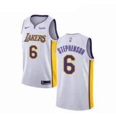Youth Los Angeles Lakers 6 Lance Stephenson Swingman White Basketball Jersey Association Edition Youth Los Angeles Lakers 6 Lance Stephenson Swingman White Basketball Jersey Association Edition