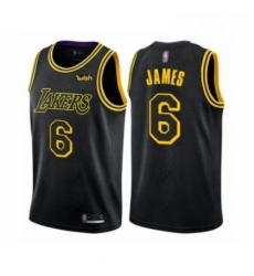 Youth Los Angeles Lakers 6 LeBron James Swingman Black Basketball Jersey City Edition Youth Los Angeles Lakers 6 LeBron James Swingman Black Basketball Jersey City Edition