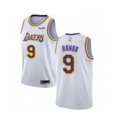 Youth Los Angeles Lakers 9 Rajon Rondo Swingman White Basketball Jersey Association Edition Youth Los Angeles Lakers 9 Rajon Rondo Swingman White Basketball Jersey Association Edition