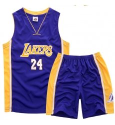Youth NBA Los Angeles Lakers 24# Kobe Bryant Purple Suit Sets Youth NBA Los Angeles Lakers 24# Kobe Bryant Purple Suit Sets