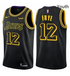 Youth Nike Los Angeles Lakers 12 Channing Frye Swingman Black NBA Jersey City Edition Youth Nike Los Angeles Lakers 12 Channing Frye Swingman Black NBA Jersey City Edition