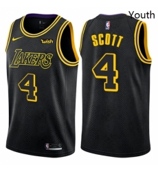 Youth Nike Los Angeles Lakers 4 Byron Scott Swingman Black NBA Jersey City Edition Youth Nike Los Angeles Lakers 4 Byron Scott Swingman Black NBA Jersey City Edition