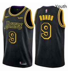 Youth Nike Los Angeles Lakers 9 Rajon Rondo Swingman Black NBA Jersey City Edition Youth Nike Los Angeles Lakers 9 Rajon Rondo Swingman Black NBA Jersey City Edition