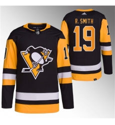 Men Pittsburgh Penguins 19 Reilly Smith Black Stitched Jersey Men Pittsburgh Penguins 19 Reilly Smith Black Stitched Jersey