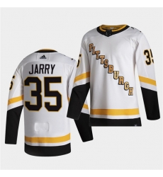 Men Pittsburgh Penguins 35 Tristan Jarry 2021 Reverse Retro White Jersey Men Pittsburgh Penguins 35 Tristan Jarry 2021 Reverse Retro White Jersey