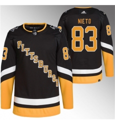 Men Pittsburgh Penguins 83 Matt Nieto Black 2021 22 Alternate Primegreen Stitched Jersey Men Pittsburgh Penguins 83 Matt Nieto Black 2021 22 Alternate Primegreen Stitched Jersey