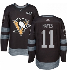 Mens Adidas Pittsburgh Penguins 11 Jimmy Hayes Authentic Black 1917 2017 100th Anniversary NHL Jersey Mens Adidas Pittsburgh Penguins 11 Jimmy Hayes Authentic Black 1917 2017 100th Anniversary NHL Jersey