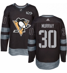 Mens Adidas Pittsburgh Penguins 30 Matt Murray Authentic Black 1917 2017 100th Anniversary NHL Jersey Mens Adidas Pittsburgh Penguins 30 Matt Murray Authentic Black 1917 2017 100th Anniversary NHL Jersey