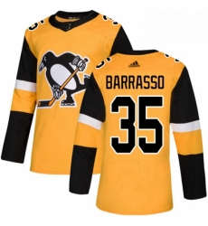 Mens Adidas Pittsburgh Penguins 35 Tom Barrasso Premier Gold Alternate NHL Jersey Mens Adidas Pittsburgh Penguins 35 Tom Barrasso Premier Gold Alternate NHL Jersey