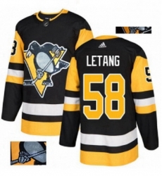 Mens Adidas Pittsburgh Penguins 58 Kris Letang Authentic Black Fashion Gold NHL Jersey Mens Adidas Pittsburgh Penguins 58 Kris Letang Authentic Black Fashion Gold NHL Jersey