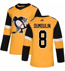 Mens Adidas Pittsburgh Penguins 8 Brian Dumoulin Premier Gold Alternate NHL Jersey Mens Adidas Pittsburgh Penguins 8 Brian Dumoulin Premier Gold Alternate NHL Jersey