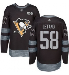 Penguins #58 Kris Letang Black 1917 2017 100th Anniversary Stitched NHL Jersey Penguins #58 Kris Letang Black 1917 2017 100th Anniversary Stitched NHL Jersey