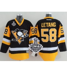 Penguins #58 Kris Letang Black Alternate 2017 Stanley Cup Final Patch Stitched NHL Jersey Penguins #58 Kris Letang Black Alternate 2017 Stanley Cup Final Patch Stitched NHL Jersey
