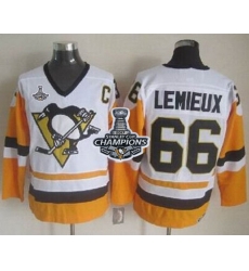 Penguins #66 Mario Lemieux White Black CCM Throwback 2017 Stanley Cup Finals Champions Stitched NHL Jersey Penguins #66 Mario Lemieux White Black CCM Throwback 2017 Stanley Cup Finals Champions Stitched NHL Jersey