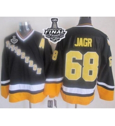 Penguins #68 Jaromir Jagr Black Yellow CCM Throwback 2017 Stanley Cup Final Patch Stitched NHL Jersey Penguins #68 Jaromir Jagr Black Yellow CCM Throwback 2017 Stanley Cup Final Patch Stitched NHL Jersey