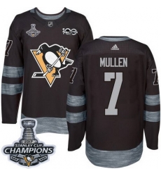 Penguins #7 Joe Mullen Black 1917 2017 100th Anniversary Stanley Cup Finals Champions Stitched NHL Jersey Penguins #7 Joe Mullen Black 1917 2017 100th Anniversary Stanley Cup Finals Champions Stitched NHL Jersey