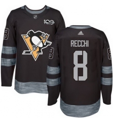Penguins #8 Mark Recchi Black 1917 2017 100th Anniversary Stitched NHL Jersey Penguins #8 Mark Recchi Black 1917 2017 100th Anniversary Stitched NHL Jersey