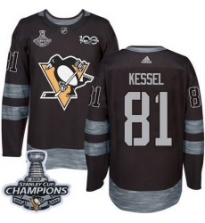 Penguins #81 Phil Kessel Black 1917 2017 100th Anniversary Stanley Cup Finals Champions Stitched NHL Jersey Penguins #81 Phil Kessel Black 1917 2017 100th Anniversary Stanley Cup Finals Champions Stitched NHL Jersey