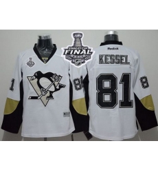 Penguins #81 Phil Kessel White Away 2017 Stanley Cup Final Patch Stitched NHL Jersey Penguins #81 Phil Kessel White Away 2017 Stanley Cup Final Patch Stitched NHL Jersey