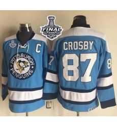 Penguins #87 Sidney Crosby Blue Alternate CCM Throwback 2017 Stanley Cup Final Patch Stitched NHL Jersey Penguins #87 Sidney Crosby Blue Alternate CCM Throwback 2017 Stanley Cup Final Patch Stitched NHL Jersey