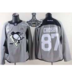 Penguins #87 Sidney Crosby Grey Practice 2017 Stanley Cup Finals Champions Stitched NHL Jersey Penguins #87 Sidney Crosby Grey Practice 2017 Stanley Cup Finals Champions Stitched NHL Jersey