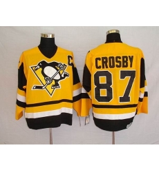 Penguins #87 Sidney Crosby Stitched Yellow Mitchell 26Ness NHL Jersey Penguins #87 Sidney Crosby Stitched Yellow Mitchell 26Ness NHL Jersey
