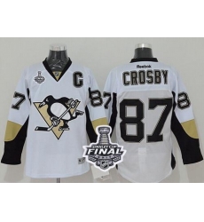 Penguins #87 Sidney Crosby White 2017 Stanley Cup Final Patch Stitched NHL Jersey Penguins #87 Sidney Crosby White 2017 Stanley Cup Final Patch Stitched NHL Jersey