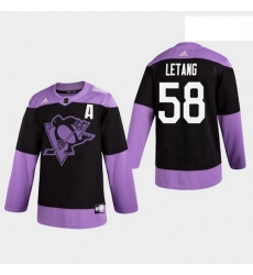 Penguins Kris Letang Black Practice Hockey Fights Cancer Jersey Penguins Kris Letang Black Practice Hockey Fights Cancer Jersey