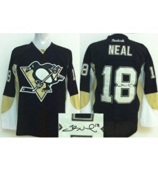 Pittsburgh Penguins 18 James Neal Black Signed Jerseys Pittsburgh Penguins 18 James Neal Black Signed Jerseys